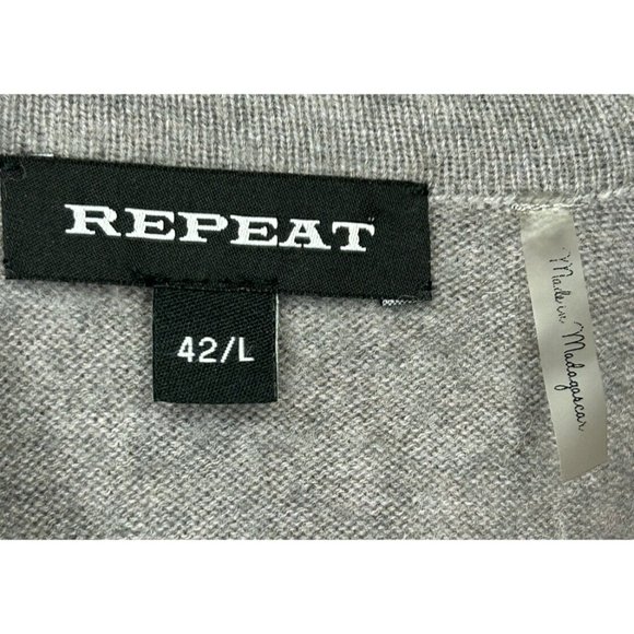 Repeat Women's Cashmere Blend Lilac/Gray Sweater‎ With Drawstring Sz EU 42 US Lg - Picture 4 of 9